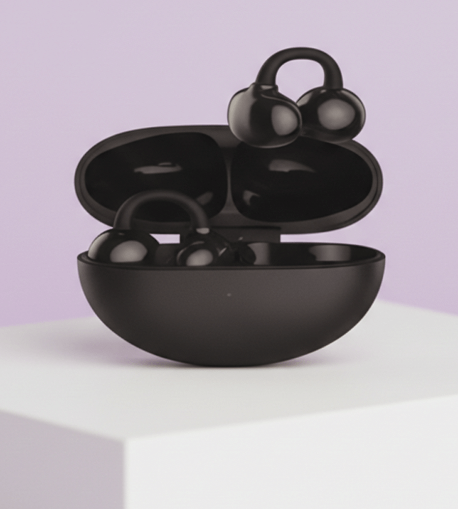 Oteeto OT-16 Bluetooth Clip Earbuds – Lightweight Wireless Sports Headphones with Mic