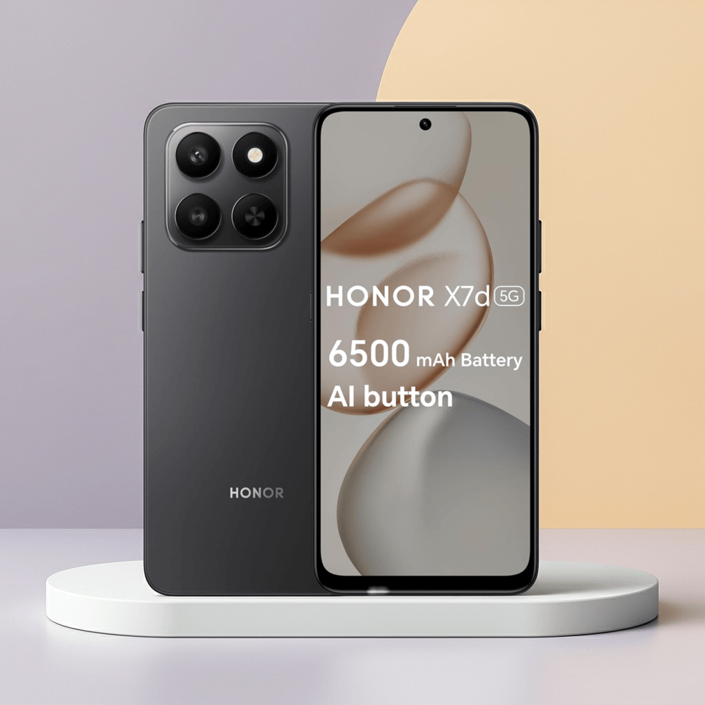 Honor X7d 5G Smartphone 8GB RAM 256 GB Storage Dual SIM, 6500mAh Battery Camera 108 MP, Display 6.77 Inch UAE Version.
