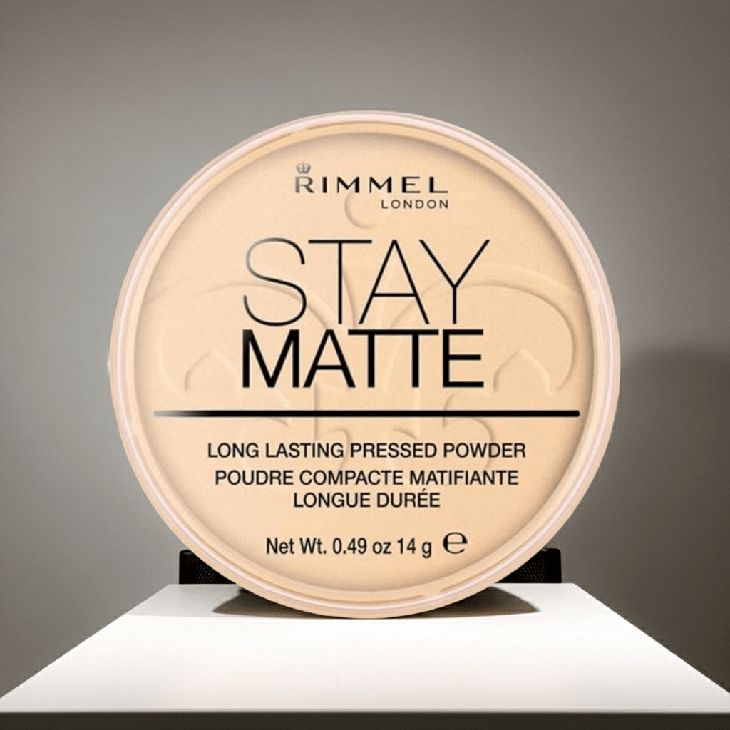 Rimmel London Stay Matte Pressed Powder 01 Transparent Lightweight Shine Control Compact Makeup for Smooth Natural Finish14 g