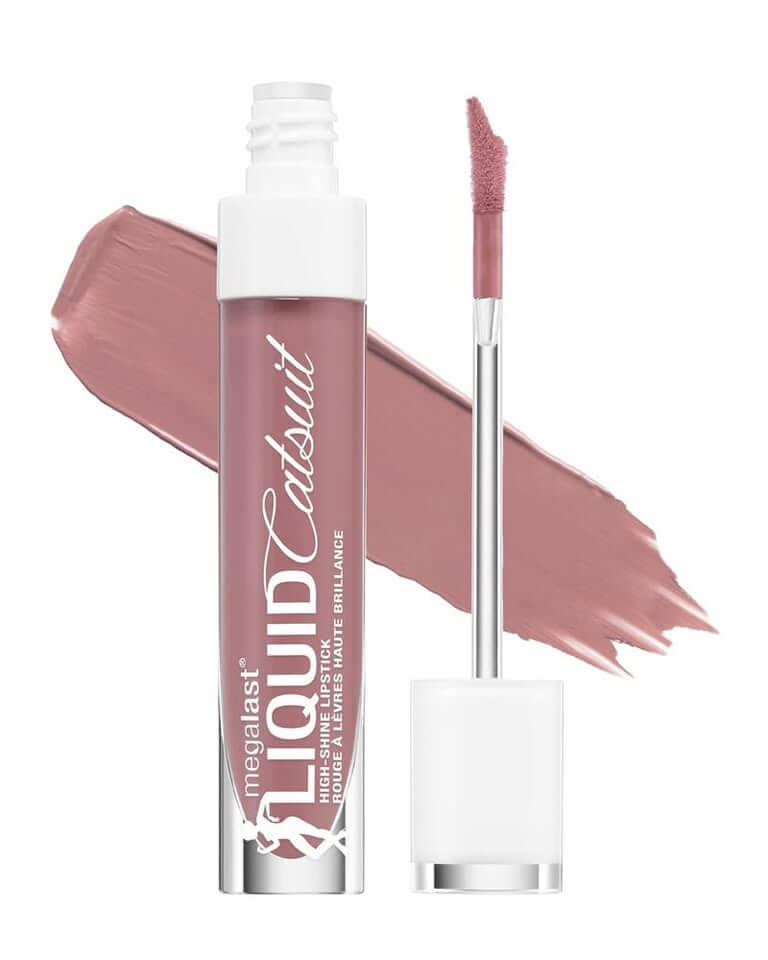 Wet n Wild Lipstick, Megalast Liquid, Catsuit High Shine Lipstick in Send Nudes – Gorgeous Glossy Finish!