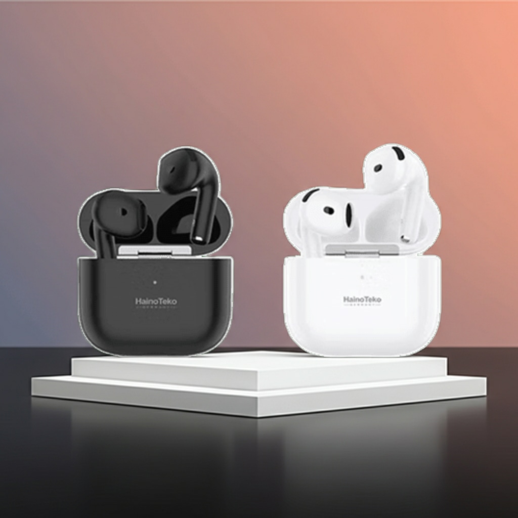 **Haino Teko Germany Air-6 Bluetooth Earphones, with Deep Bass, Clear Sound, Comfortable Fit, and Long Battery Life**