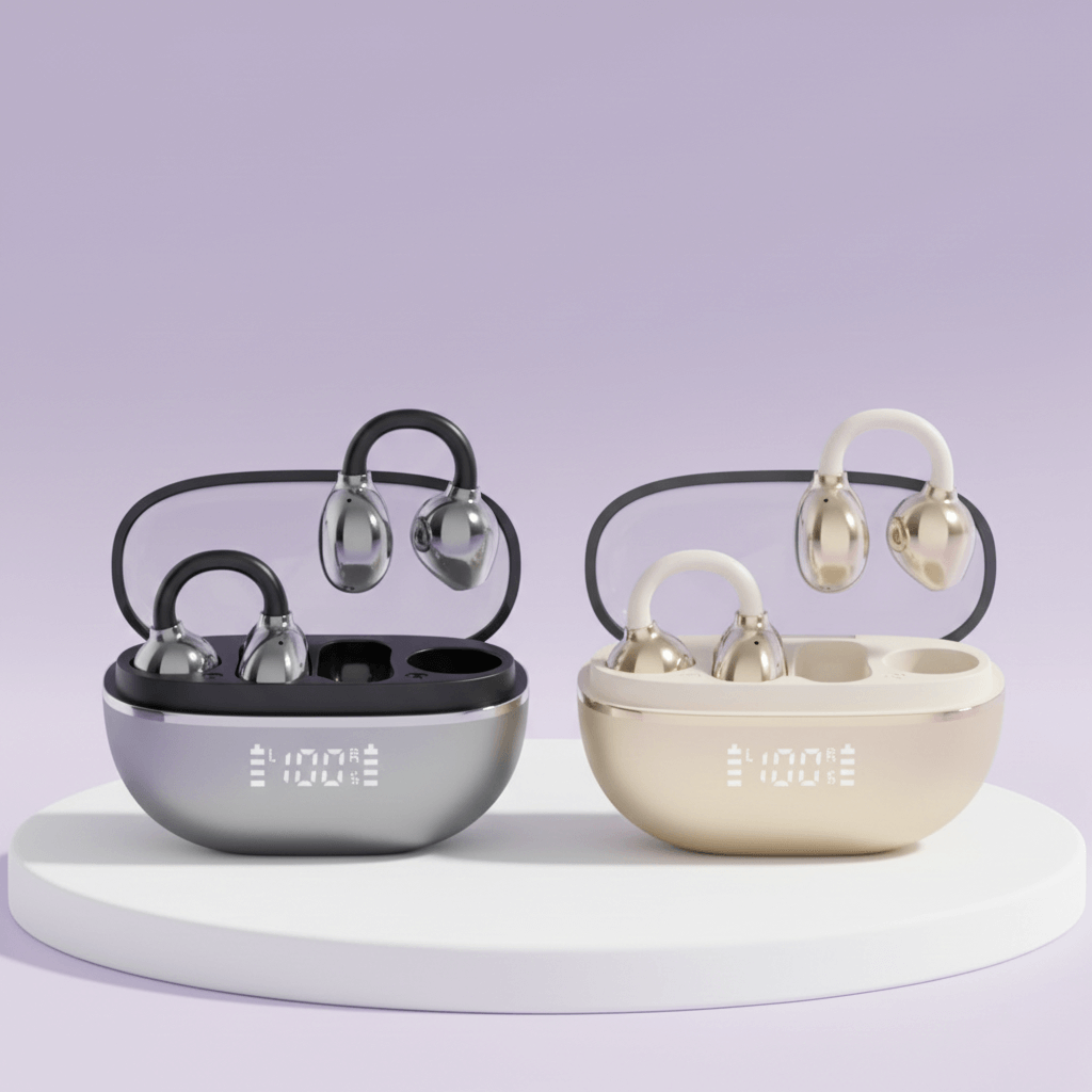 Haino Teko Germany OWS-11 Bluetooth Earphone, Wireless Open-Ear Headset with Mic, HD Sound, Comfortable Fit for Android, iOS, Laptop
