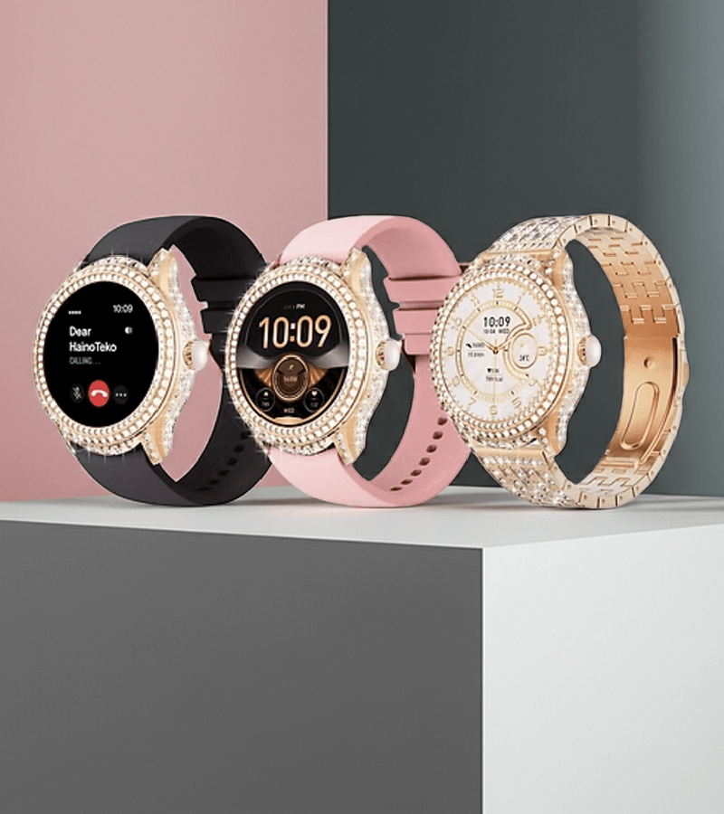 Haino Teko Germany G-18 Mini, Real AMOLED Ladies Smart Watch Rose Gold Edition