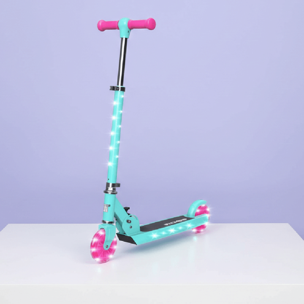 LiT Starship 120mm fun LED Light-Up Folding Kick Scooter for Kids,