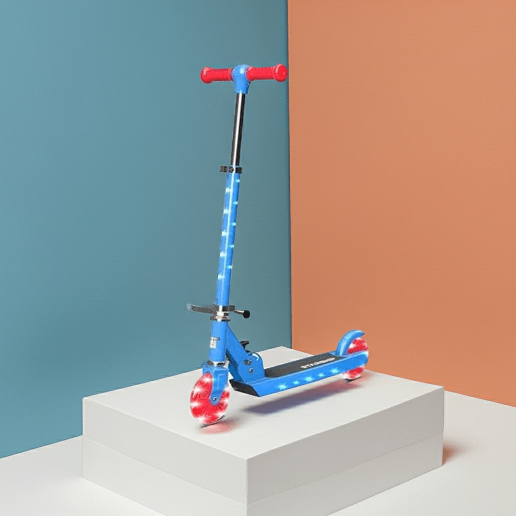 LiT Starship Folding Kick Scooter120mm fun LED Light-Up Kick for kids, boys, girls.