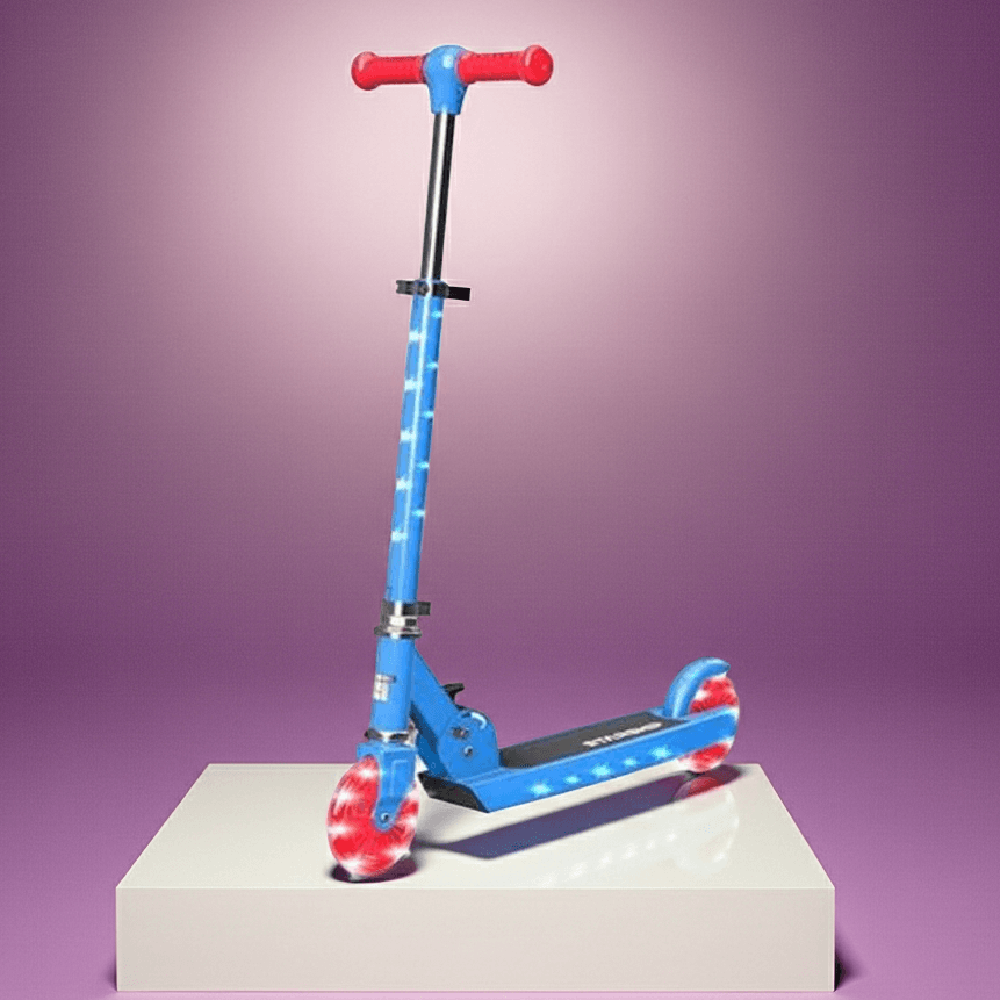 Lit Starship Folding Kick Scooter120mm, fun LED Light-Up Kick for kids, boys, girls.