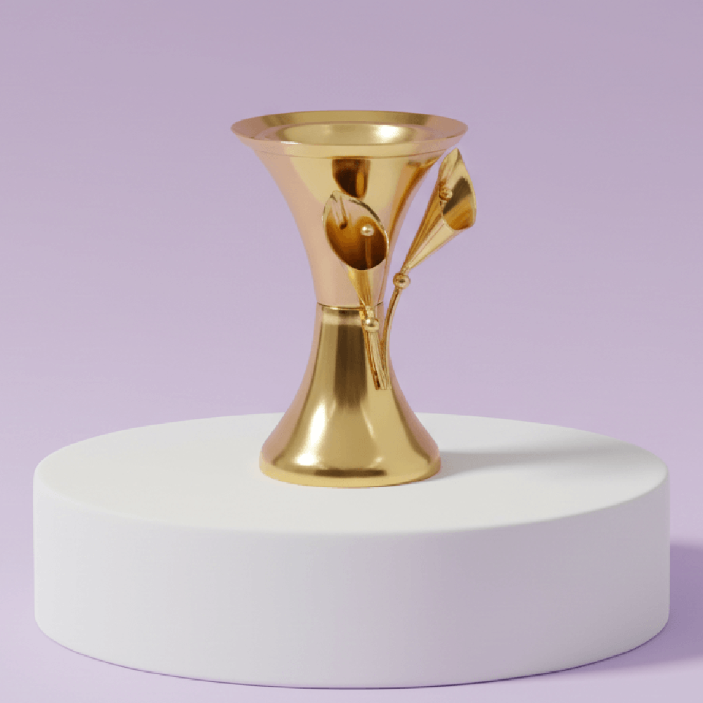 Sada Metal Burner Gold Finish 10x18cm Elegant Incense Bakhoor Holder for Home (3) Sada Metal Burner Gold Finish 10x18cm Elegant Incense Bakhoor Holder for Home