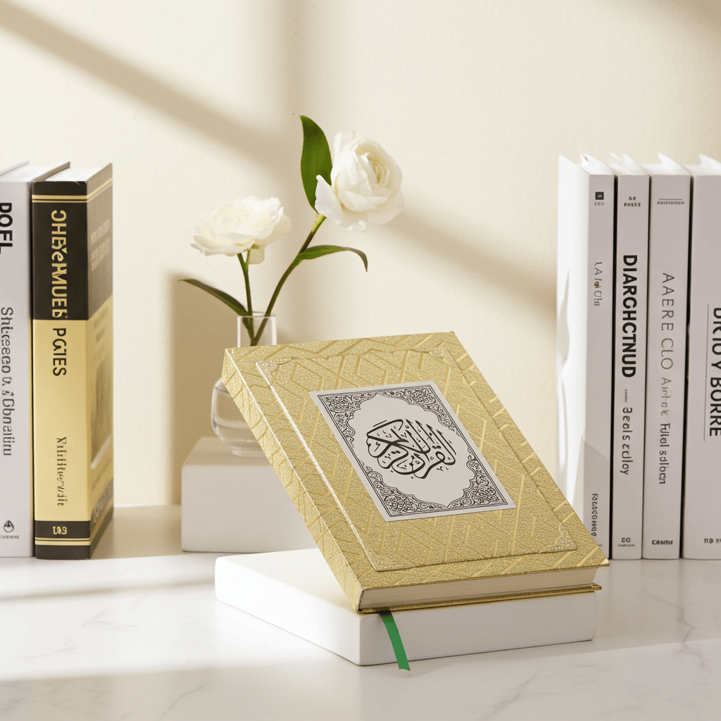 Al Quran Holy Book Arabic Text, (1) Al Quran Holy Book Arabic Text, Gold Embossed Cover Premium Islamic Gift Box Edition