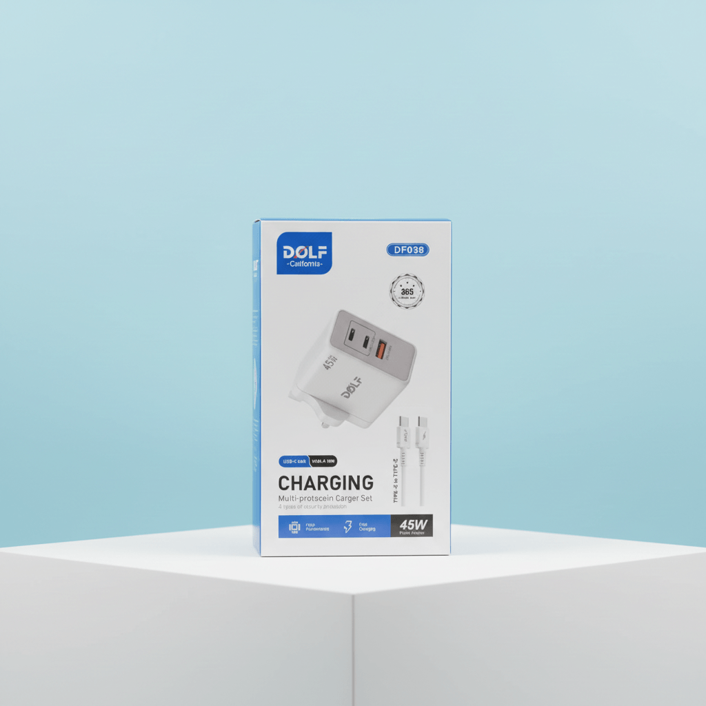 DOLF Multi-Protocol Charging Set, 45W Fast Mobile Charging, (3)