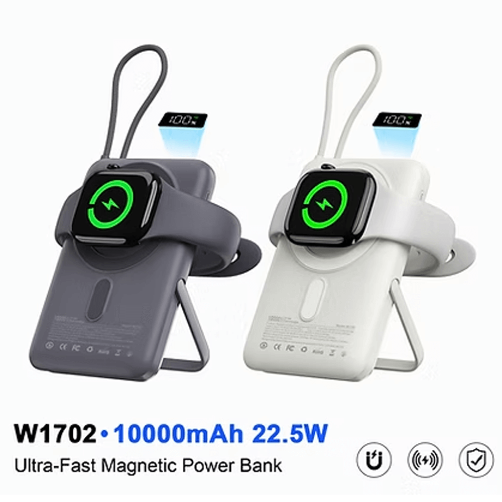 Haino Teko Germany 1702 Magnetic Power Bank 10000mAh 22.5W Ultra Fast Charging Portable Battery Pack for iPhone Android MagSafe Compatible (2) Haino Teko Germany 1702 Magnetic Power Bank, 10000mAh 22.5W
