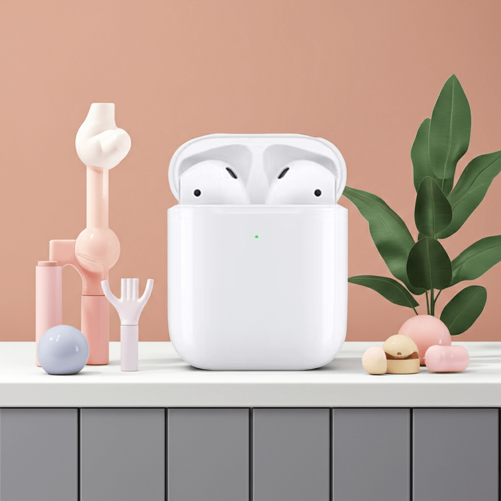 Haino Teko Germany AirPods Air-2 Wireless Bluetooth Earbuds, with Clear Sound and Smart Touch Control (1)