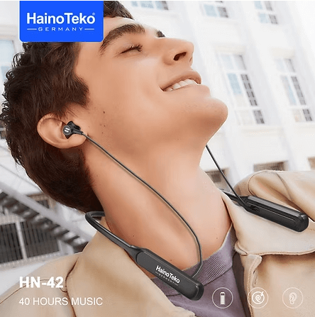 Haino Teko Germany HN42 Neckband Wireless Earphones, with Deep Bass, Bluetooth Connectivity, Magnetic Earbuds and Long Battery Life