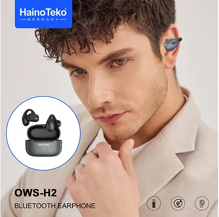 Haino Teko Germany OWS-H2 True Wireless Earphone, With Super Clear Mic and High Bass Sound Quality (1)