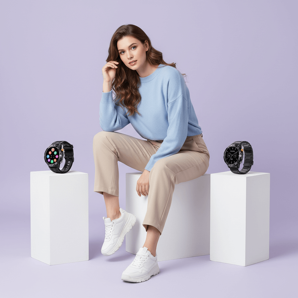 Haino Teko Germany RW-58, Waterproof HD IPS AMOLED BT Call 3 Pairs Strap (11)