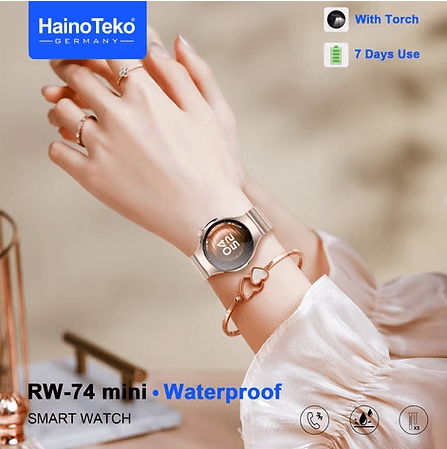 Haino Teko Germany mini RW-74 Smartwatch, Waterproof BT Call 3 Pairs Strap AMOLED With Torch (2) Haino Teko Germany mini RW-74 Smartwatch,