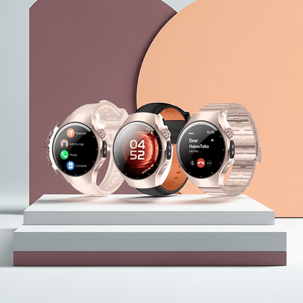 Haino Teko Germany mini RW-74 Smartwatch, Waterproof BT Call 3 Pairs Strap AMOLED With Torch (7)