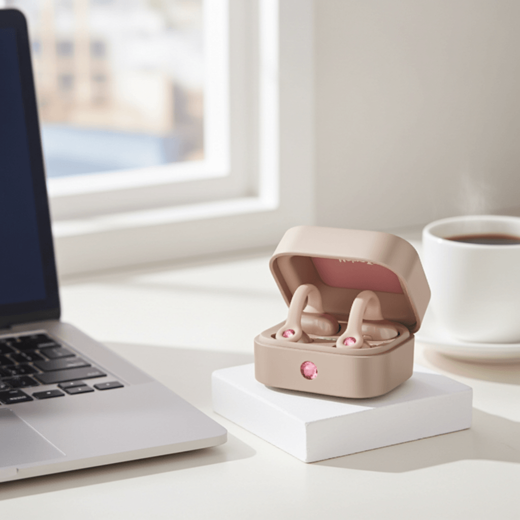 Haino Teko OWS-H14 AI TWS Earphone, with AI Translation Feature, Wireless, Gold