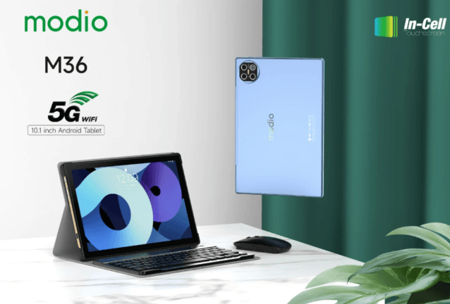 Modio M36 Android Tablet, 10.1 Inch, 5G WiFi, Dual SIM, In-Cell Touchscreen, (1)