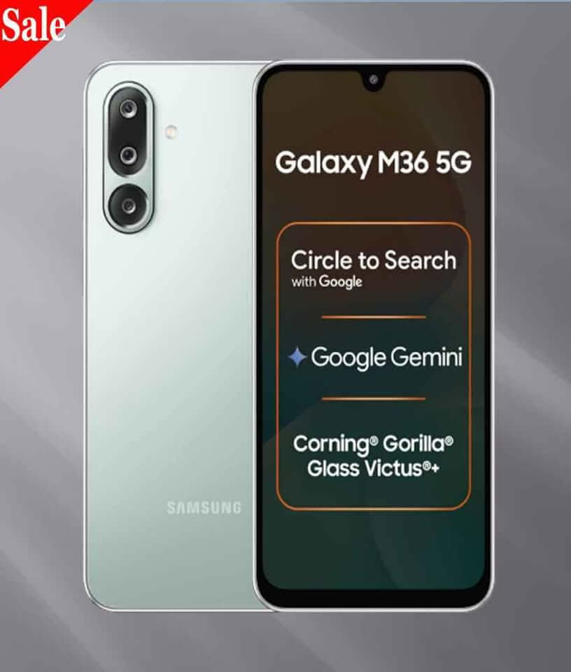 Samsung Galaxy M36 5G Light Green 6 GB RAM, 128 GB Storage,