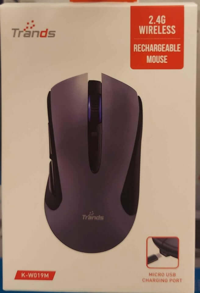 TRANDS Rechargeable Wireless 2.4G Mouse, K-W019M Silent Click Ergonomic Design USB Receiver for Laptop PC (2) Smooth & Reliable 2.4G Wireless Connectivity Enjoy a clutter-free workspace with the TRANDS Rechargeable Wireless 2.4G Mouse K-W019M, designed to deliver stable and responsive wireless performance. Using advanced 2.4GHz wireless technology, TRANDS Rechargeable Wireless 2.4G Mouse, this mouse provides a strong connection with minimal lag, ensuring smooth navigation whether you're working, browsing, or gaming. Simply plug the USB receiver into your laptop or desktop and start using it instantly—no complicated setup required. TRANDS Rechargeable Wireless 2.4G Mouse, With an impressive wireless range, you can work comfortably without being tied down by cables. It’s the perfect companion for home offices, workplaces, students, and professionals who value efficiency and convenience.