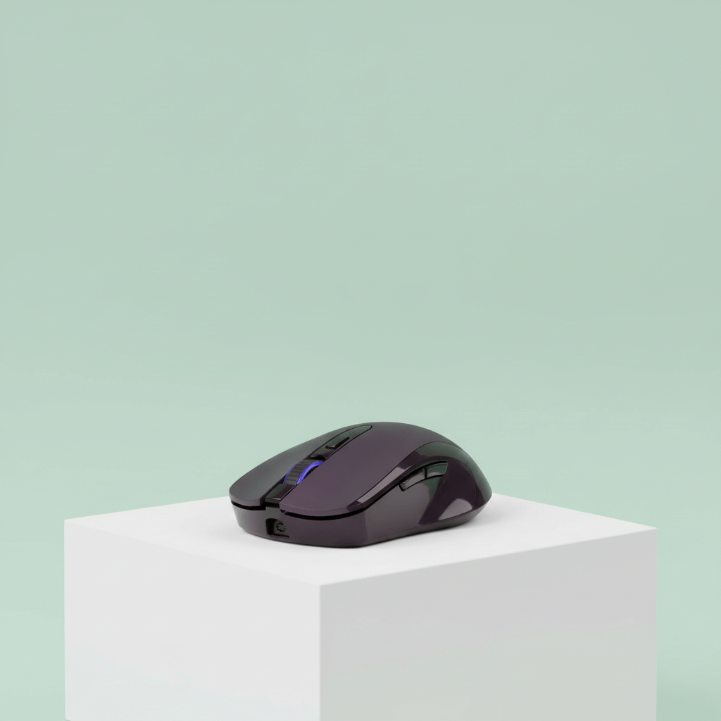 TRANDS Rechargeable Wireless 2.4G Mouse, K-W019M Silent Click Ergonomic Design USB Receiver for Laptop PC (2)