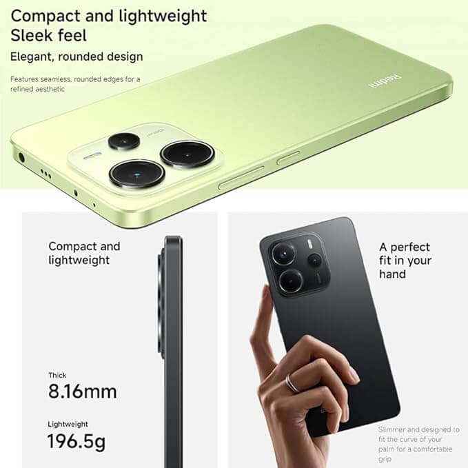 Xiaomi Redmi Note 14 Mobile (Mist Purple 8GB RAM, 256GB Storage) | 108MP AI camera system |6.67" 120Hz AMOLED display | 5500 mAh (typ) battery