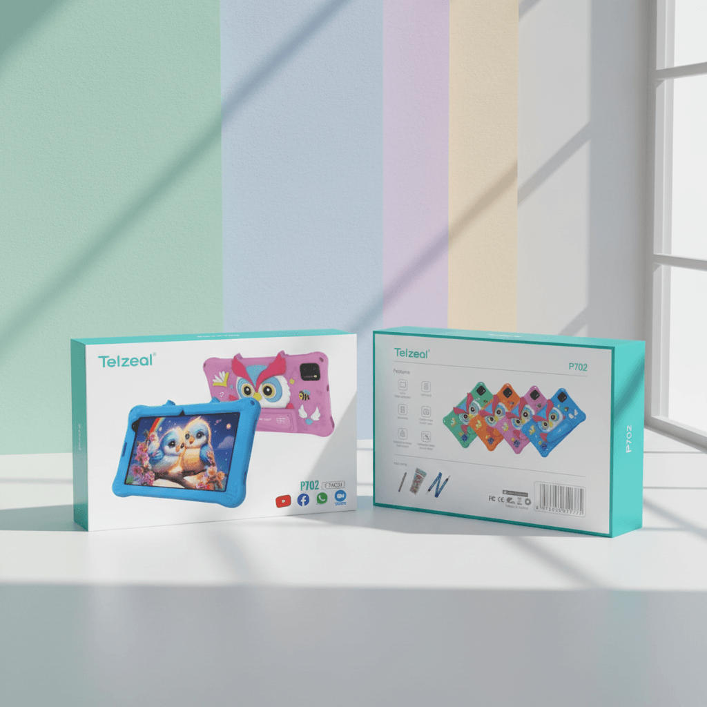 Telzeal p702 Kids Tablet 7 Inch 6GB RAM 256 GB Storage, Android 13 Battery 4000mAh.