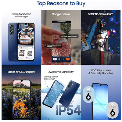 Samsung Galaxy A17 5G Smartphone with 8GB RAM, 256GB Storage,