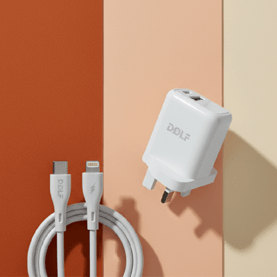 DOLF California PD+QC6.0 UK Fast Charger, Dual Port A+C,