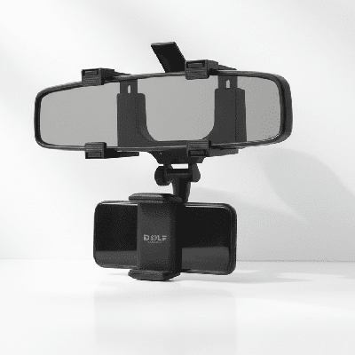 DOLF Car Rearview Mirror Bracket, 360° Rotation, One Hand Pick and Place,
