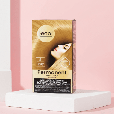 Ego Permanent Hair Colour, Natural Blond 8, with Multi-Oil Complex of Sunflower, Extra Virgin Olive, Corn Germ, Grapeseed and Rosehip (2) Ego Permanent Hair Colour, Natural Blond 8,